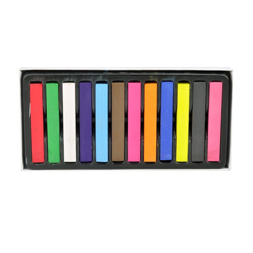 12 Farben Temporary Pastell Haar Chalks Diy Haarfarbe Dye Chalks Set