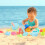 8Stück Kinder Strandspielzeug Sand Eimer Mit Form Und Gießkanne 6