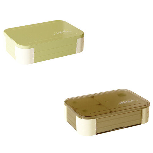 Large Capacity Lunch Box For Adults Microwave-Transparent green 1