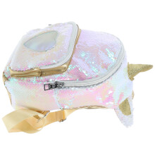 Rucksack Pailletten Schultasche Golden