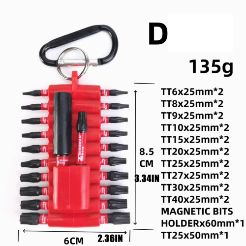 22 Piece Multi Size Electric Screwdriver Bit Set For Various-B 2