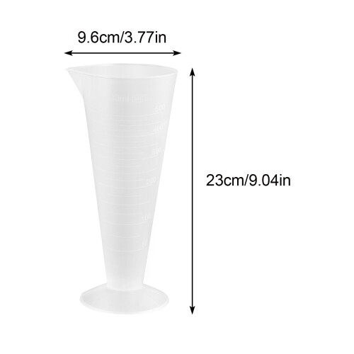1St 500 Ml Kunststoff Messbecher Leicht (Weiß) 1