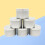 10Pcs Silver Round Empty Tins Metal Storage Boxes with Snug Lids 6