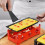 1 Set Tragbarer Käsegrill Mit Roter Halterung Stahlgriff Spatel 8