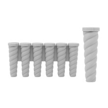Flexible Silicone Popsicles Molds for Easy Releases 6-Gray A