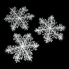 Ornements  flocons  neige blancs, d??cor d'arbre  no?l, accessoire artisanal pour f??te  no?l, d??coration murale d White