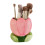 Multifunctional Ceramic Pen Cup Cosmetic Brush Holders For-Pink 5