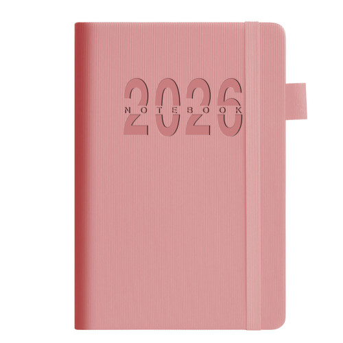 2026 Day Planner 2026 Leather Academic Journal-Pink