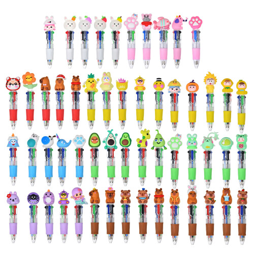 Stylo multicolore rétractable 0,7 mm pour étudiant écrivant-50