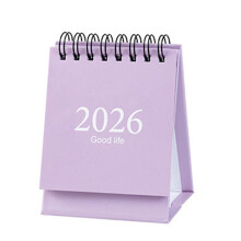 2026 Desk Calendar 19 Month Referances from 01/2026-Taro purple