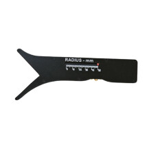Radius Measuring Ruler Tool from 0-50mm for Woodworking-Black