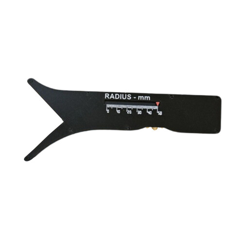 Radius Measuring Ruler Tool from 0-50mm for Woodworking-Black