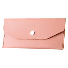 Professional Cash Envelope Leather Money Wallet Card Case-pinkk