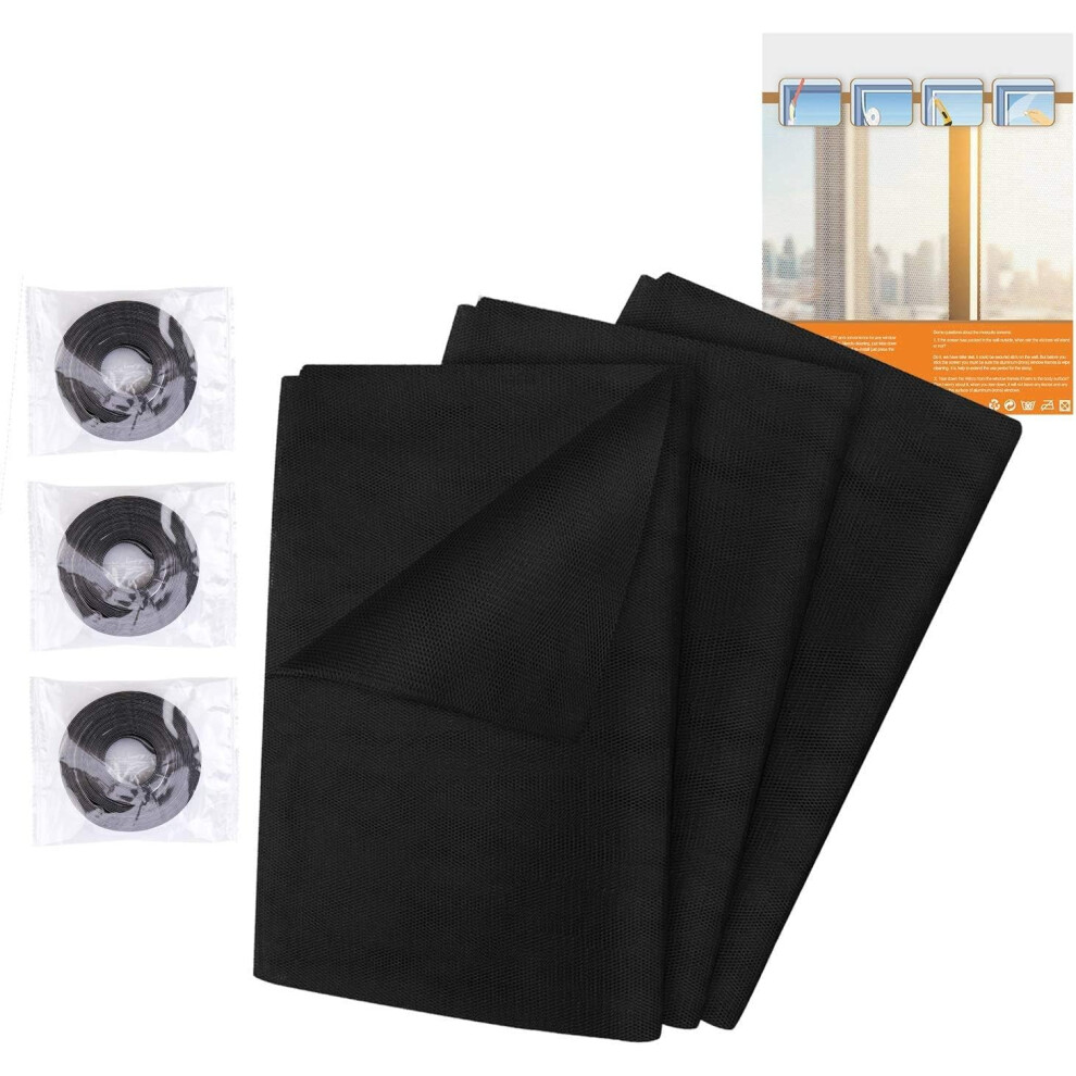 Wide Range Of Applications Fiberglass Window Screen Mesh, Easy To Install & Self-Adhesive For Door, Patio, Porch Windows, Encrypted Mesh & Uv 9436597744736