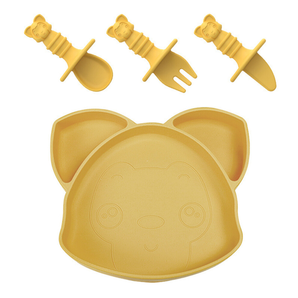Charming Silicone Toddler Mealtime Companion, Portable Non-Slip Suction Cup For Baby Feeding, Adorable Plate Set Promoting Safe And Fun Dining Experie