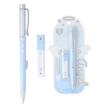 Crayon automatique ergonomique 0.5mm, crayon mécanique avec-Bleu