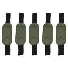 5Pcs Notebook Pencil Case with Adjustable Elastic Band-Green