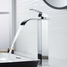Breisiú Seomra Folctha Sómasach, Faucet Eas-Shábháilte Uisce, Faucet Seomra Folctha Dearaidh Cearnógach, Suiteáil Éasca, Tógáil Cruach
