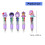 Stylo multicolore 4 stylos d'écriture couleur-en-1 pour la-10 3