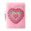 Bloc-notes Miniature en fourrure, carnet d'écriture,-Amour rose 1