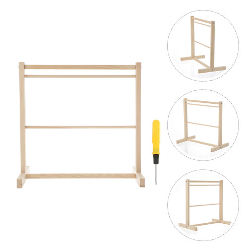 1St Holz Puppenkleiderbügel Mini Mantelhalter Organizer 2