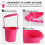 Plegable De Silicona Multiusos Para Niños Rosa 9