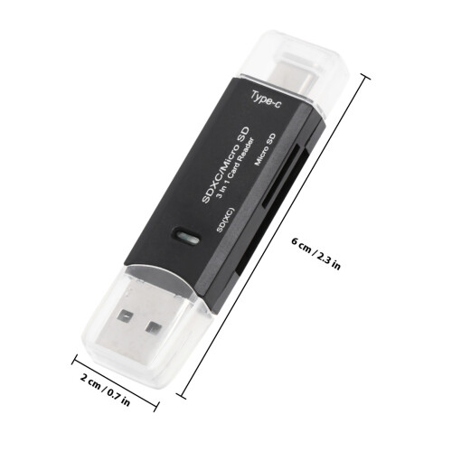 3 In 1 USB Type-C Micro USB Lesegerät USB2.0 Für Handy 2