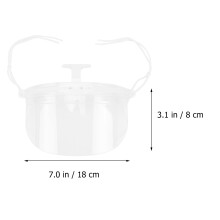 1 Box 10Stk Transparente Kunststoff Mundmaske Für Hotel