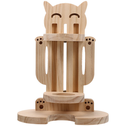 Multi Funktionale Hamster Wassertränke Aus Holz Beige 2