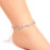 Glossy Rhinestone Women's Metal Anklet Chain 4