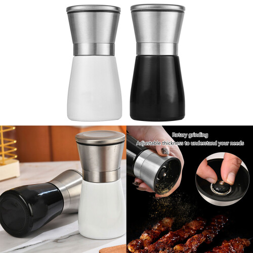 Glas-Pfeffer-Set, Speise- und Grill-Pfeffermühle, nachfüllbare 1