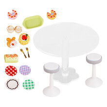 Mini Puppenhaus Geschirr Acryl Esstisch Dessert Modell