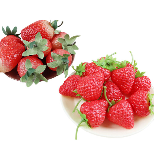 Realistische künstliche Erdbeere, gefälschtes Obst,-klein 2