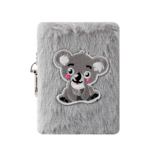 Papier amical de mini carnet de poche Ă fourrure- Koala gris