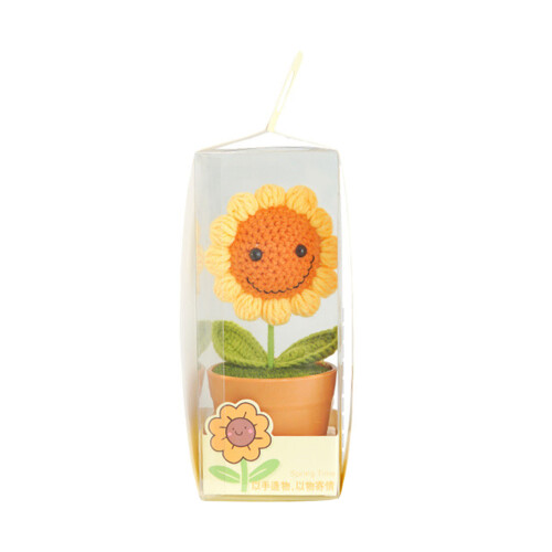 Wunderschön handgefertigte Hasen, gehäkelte Blumen, Topfpflanze,