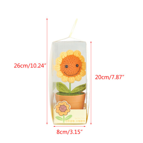 Wunderschön handgefertigte Hasen, gehäkelte Blumen, Topfpflanze, 1