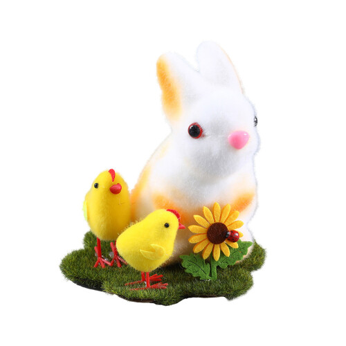 Hasen-Eier-Beflockung, Tischdekoration,-Osterhase und Chi