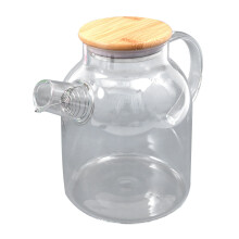 Pièce 1,6 L Pot Verre Filtre Portable Couvercle Acier