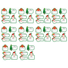 Autocollants de scellage pour cadeaux de noël, étiquettes-Rouge