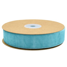 1 Rolle 2,5 Cm Breite Nichtelastisches Samtband Blau Für Geschenke Diy