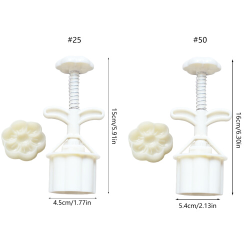 Blumen-Mooncakes-Form, praktisches Backstempel-Set für-50g 1