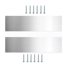 2 Stück Edelstahl-Türtrittplatten, kratzfeste Push-Türplatte für
