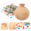1 Set Diy Blumenvase Handgemachter Holzblumenhalter Mit Mosaikpatch 6