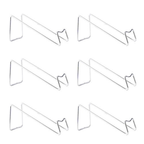 6PCS Moderne Eisen Wein Ständer Flasche Display Stand Bar-Silber