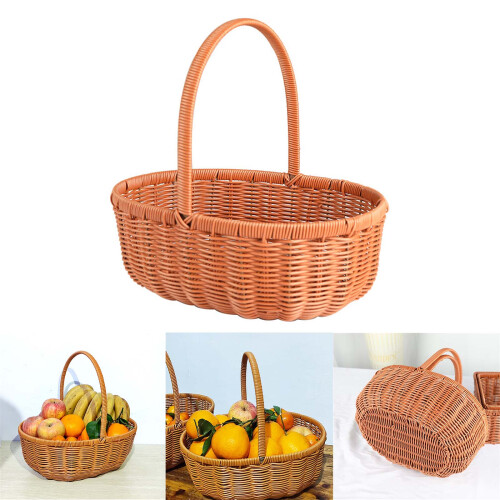 Panier de fleurs tissé à la main, panier de rangement d'œufs de 1