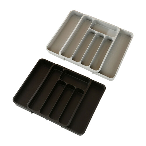 Silverwares Besteck-Schubladen-Organizer,-grau 1