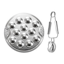 Metal Seafood Plate with Tongs Practical Kitchenwares Heat-A