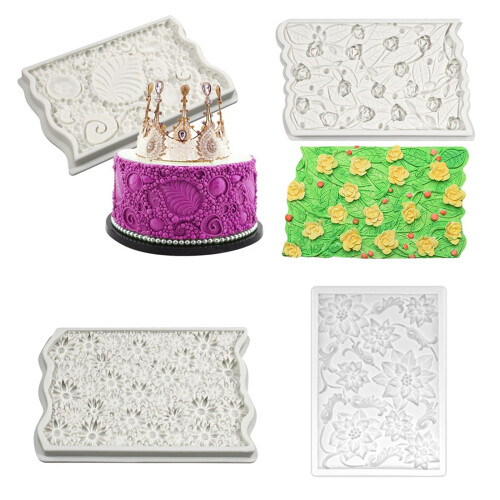 Flower Leaf Pattern Mold Fondant Silicone Mold Cakes-roses 2