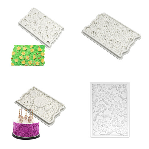 Flower Leaf Pattern Mold Fondant Silicone Mold Cakes-roses 1