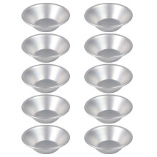 Pack of 10 Mini Tart Pans Eggs Tart Molds Aluminum Alloy Non